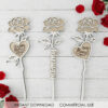 Mothers Day Rose SVG Bundle Personalized Gift Laser Cut Files Glowforge Cricut CNC Flowers For Mom Grandma Svg