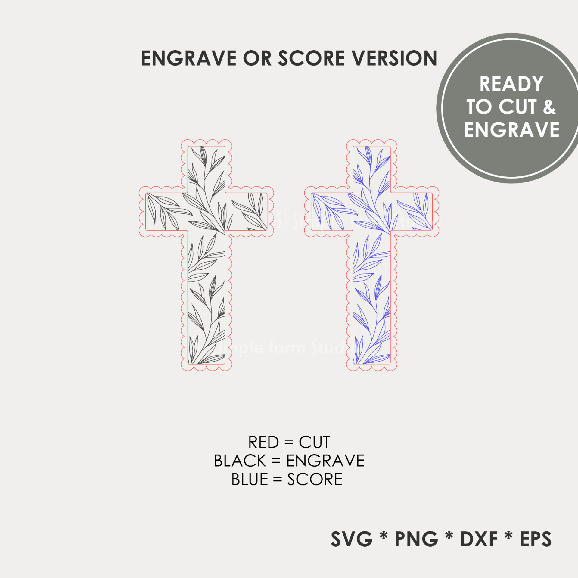 Personalized Name Cross SVG for Laser Cut Glowforge File Custom Christian Keepsake Nursery Decor and Easter Gift - Image 3