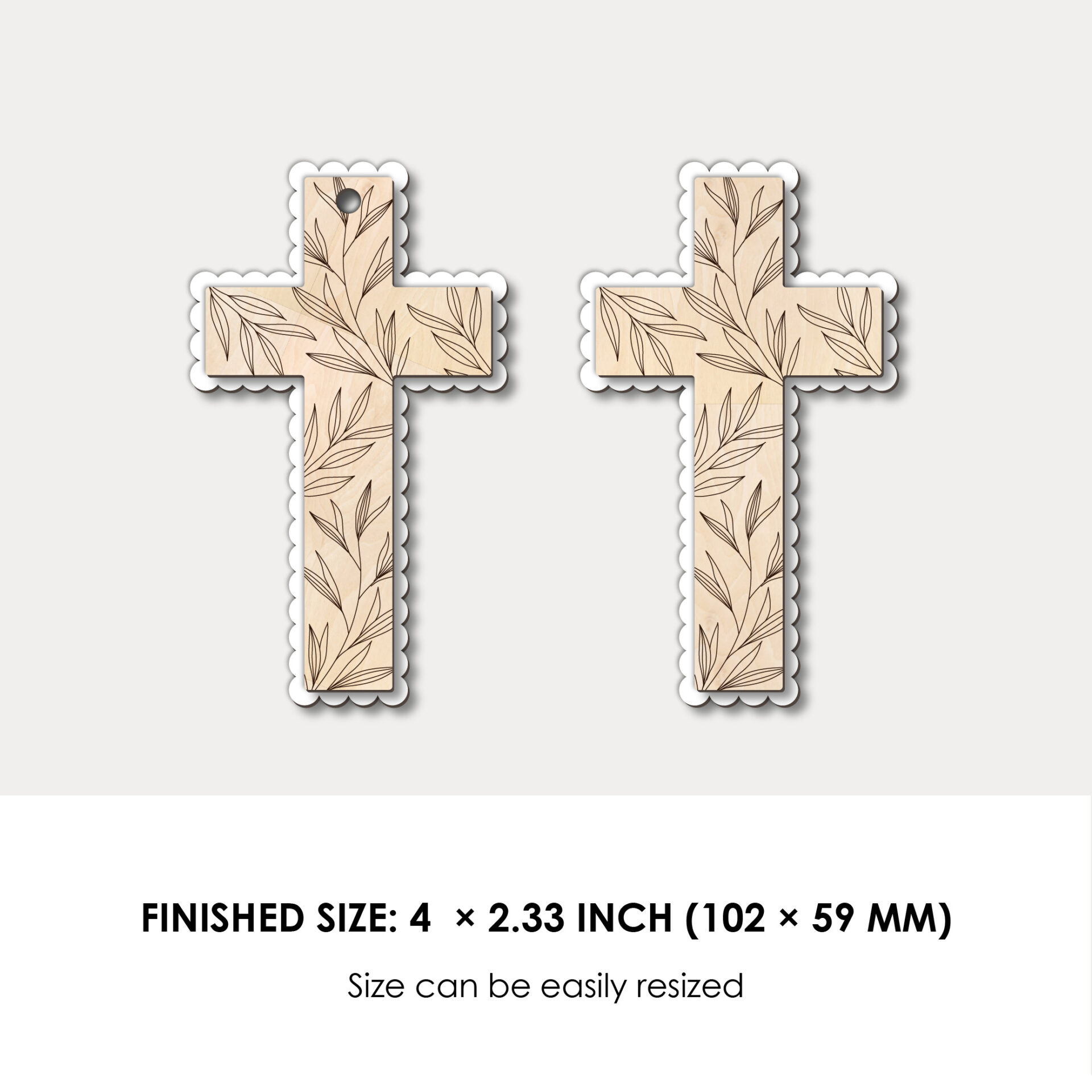 Personalized Name Cross SVG for Laser Cut Glowforge File Custom Christian Keepsake Nursery Decor and Easter Gift - Image 2