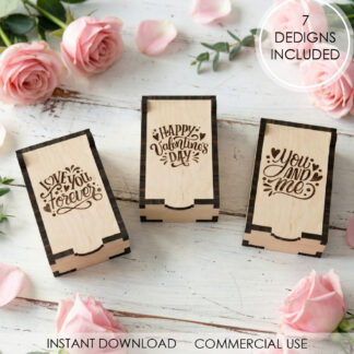 Laser Cut Valentines Day Box SVG Small Gift Box File Valentine Candy Box For Laser Cutting Glowforge Digital Download