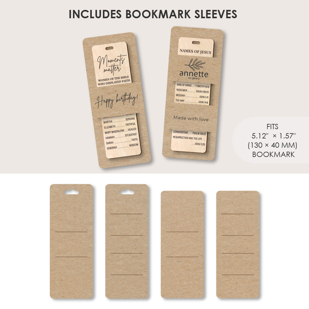 Bible Bookmark SVG Bundle Christian Laser Cut Files Names of God Jesus Scripture Set for Glowforge Cricut Religious Gift - Image 5