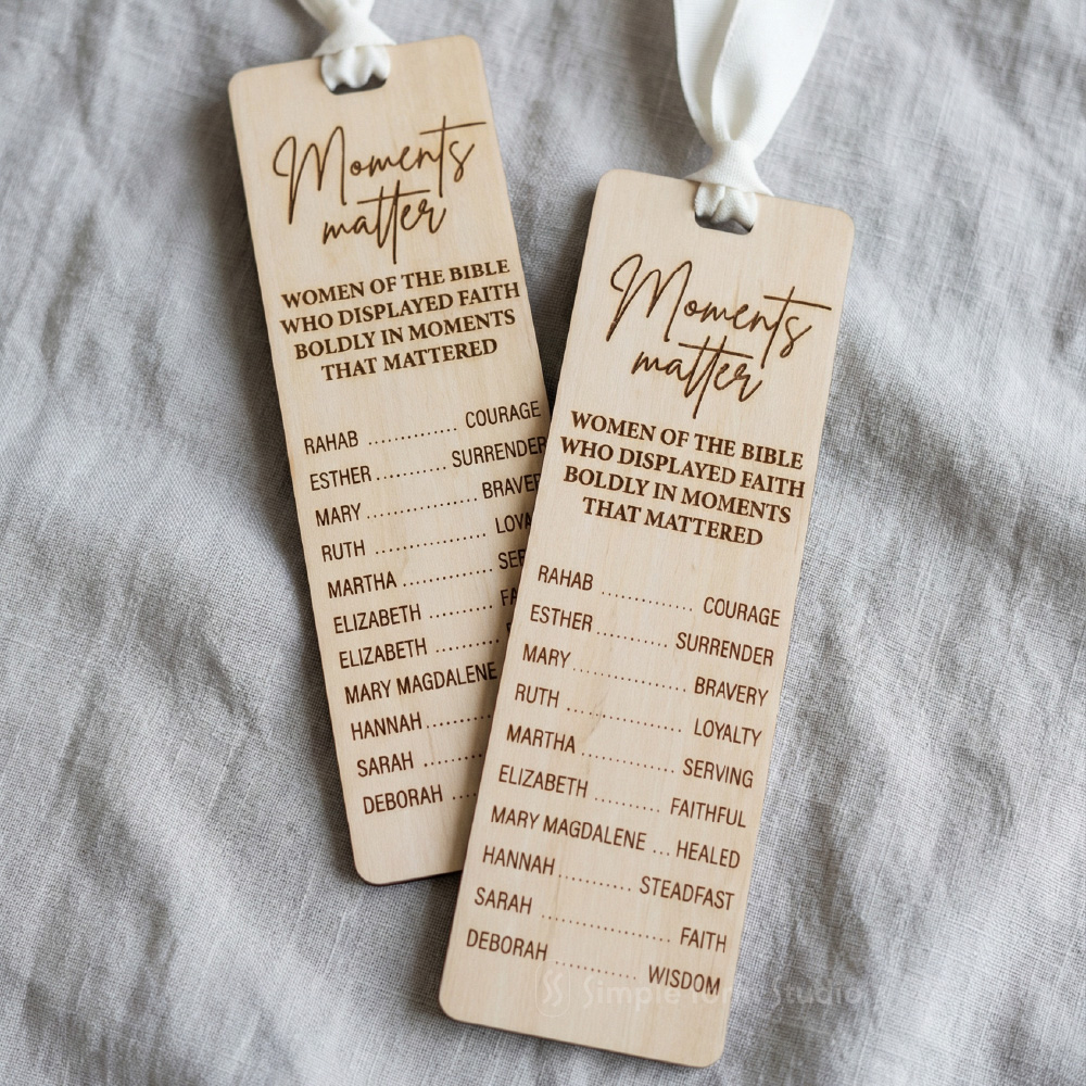 Women of the Bible Bookmark Laser Cut File SVG Religious Scripture Engraving Design With Sleeve Glowforge Cricut Digital Download - Image 5