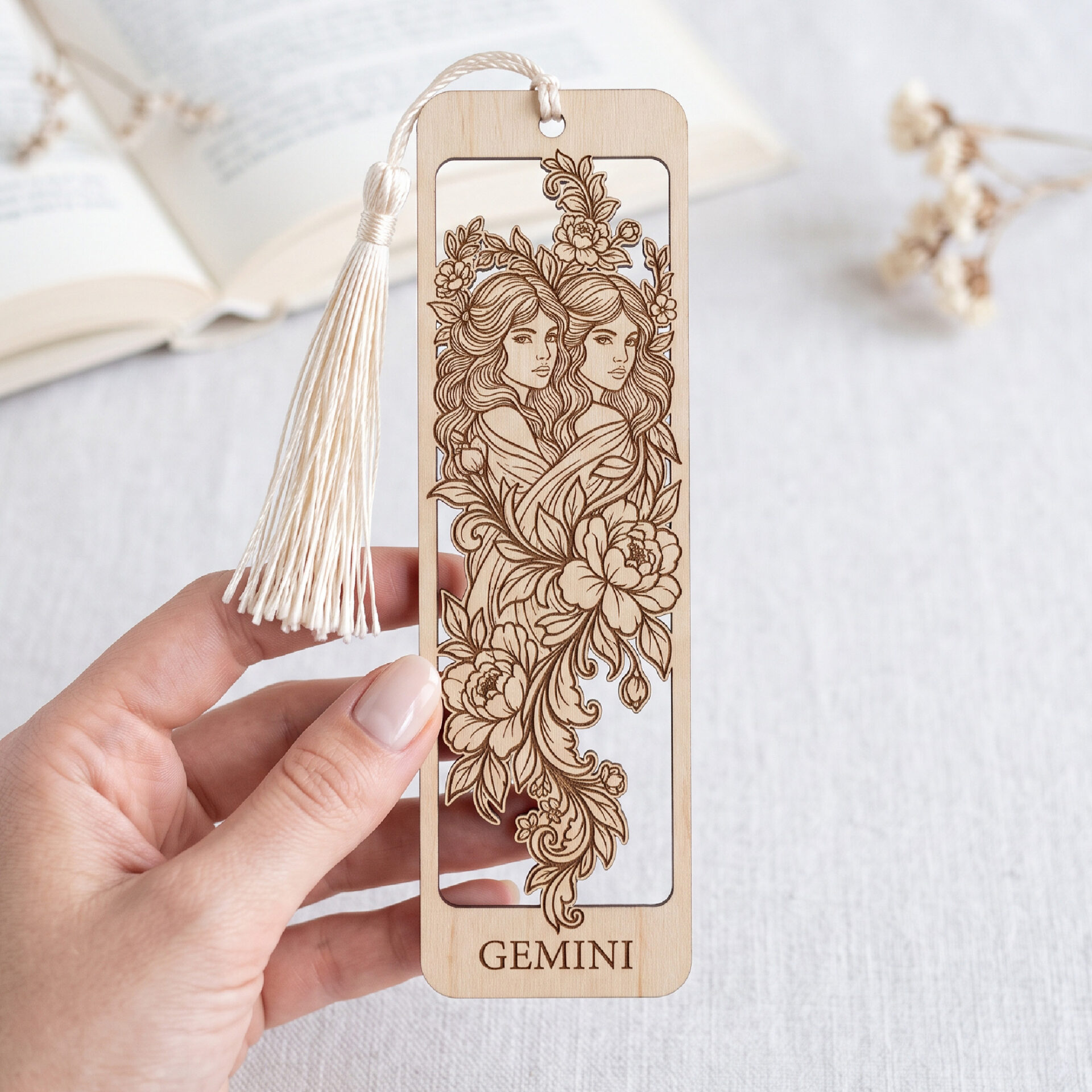 Zodiac Bookmark SVG Bundle for Laser Cutting and Engraving - 12 Astrology Designs for Glowforge and xTool - Image 6