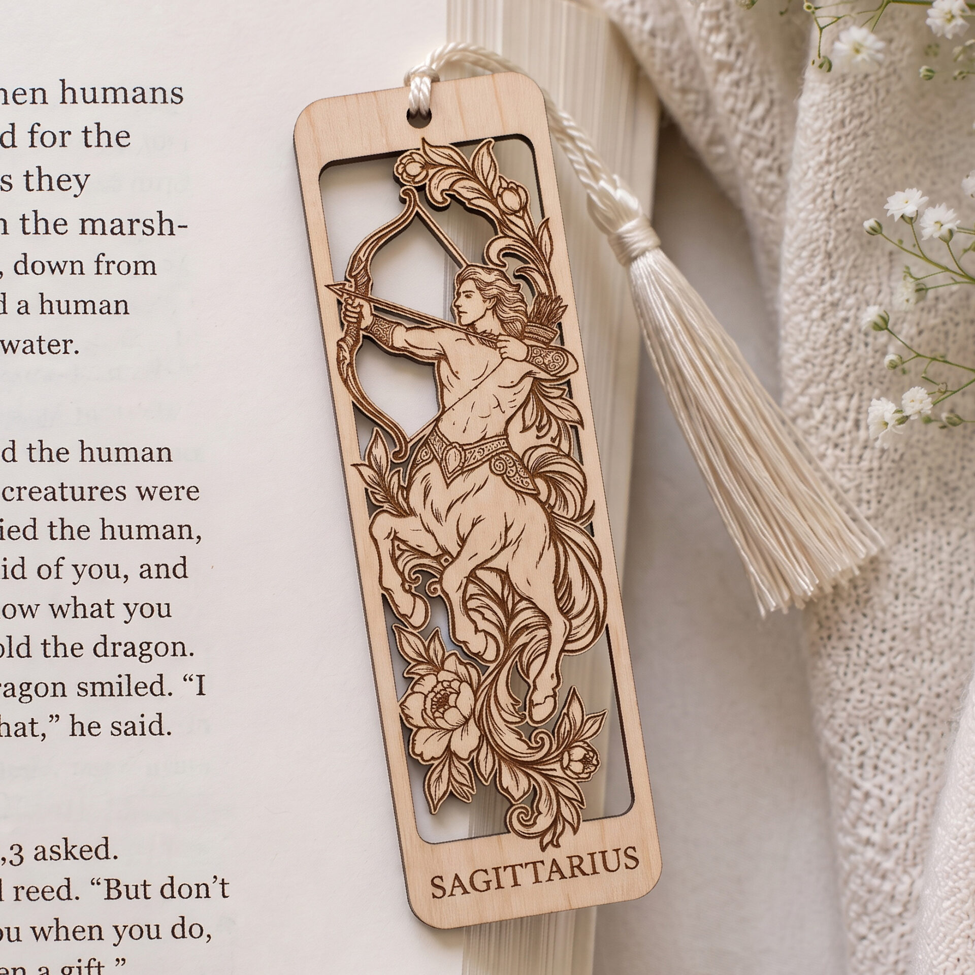 Zodiac Bookmark SVG Bundle for Laser Cutting and Engraving - 12 Astrology Designs for Glowforge and xTool - Image 7